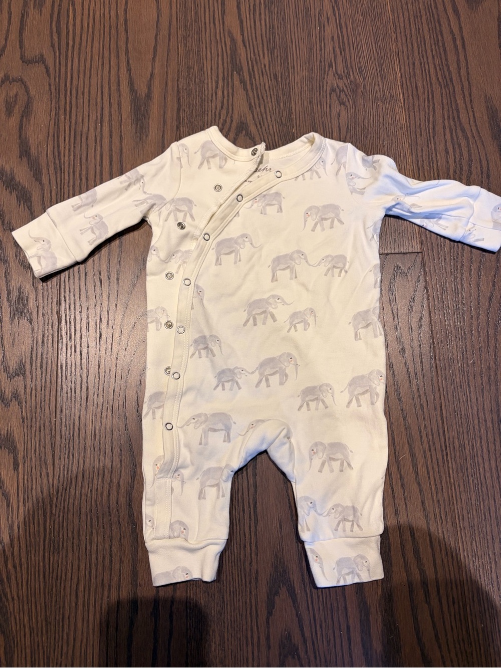 Pehr Baby One-Piece with Elephant Print
